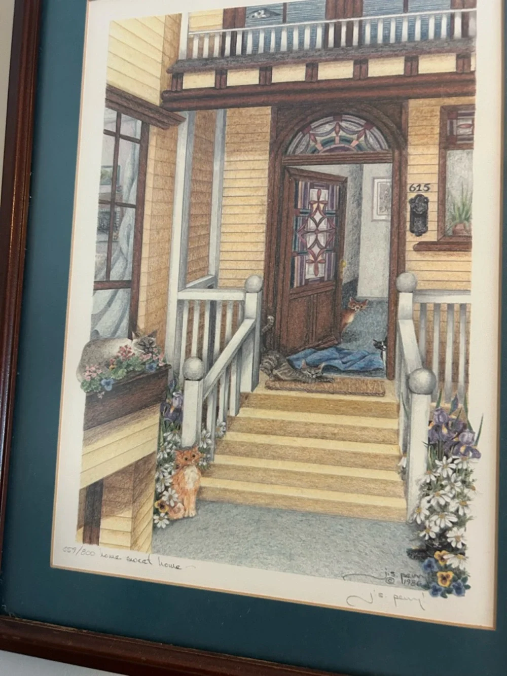 JS Perry Original Lithograph 559/800 Titled “Home Sweet Home”. - Picture 3 of 6